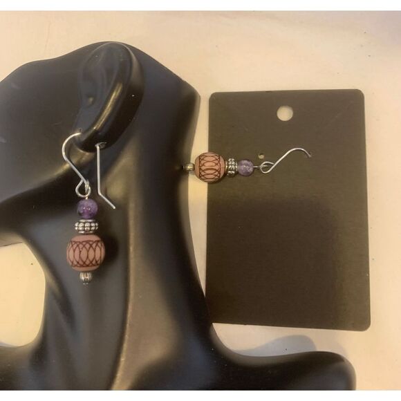 Beaded Dangle Earrings  - Picture 4 of 4